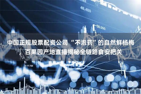 中国正规股票配资公司 “不泡药”的自然鲜杨梅，百果园产地直播揭秘全链路食安把关